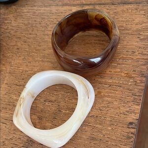 Zara Brown and Cream Bracelets